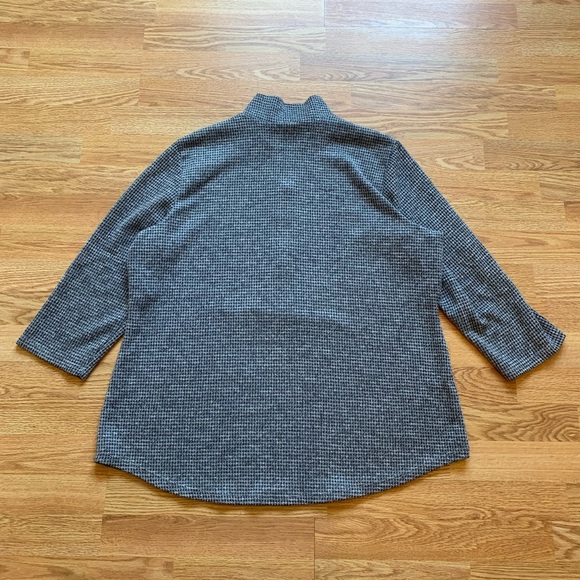 Artex Fashions Black & White Houndstooth 1/4 Zip Sweater 2X - Picture 5 of 9